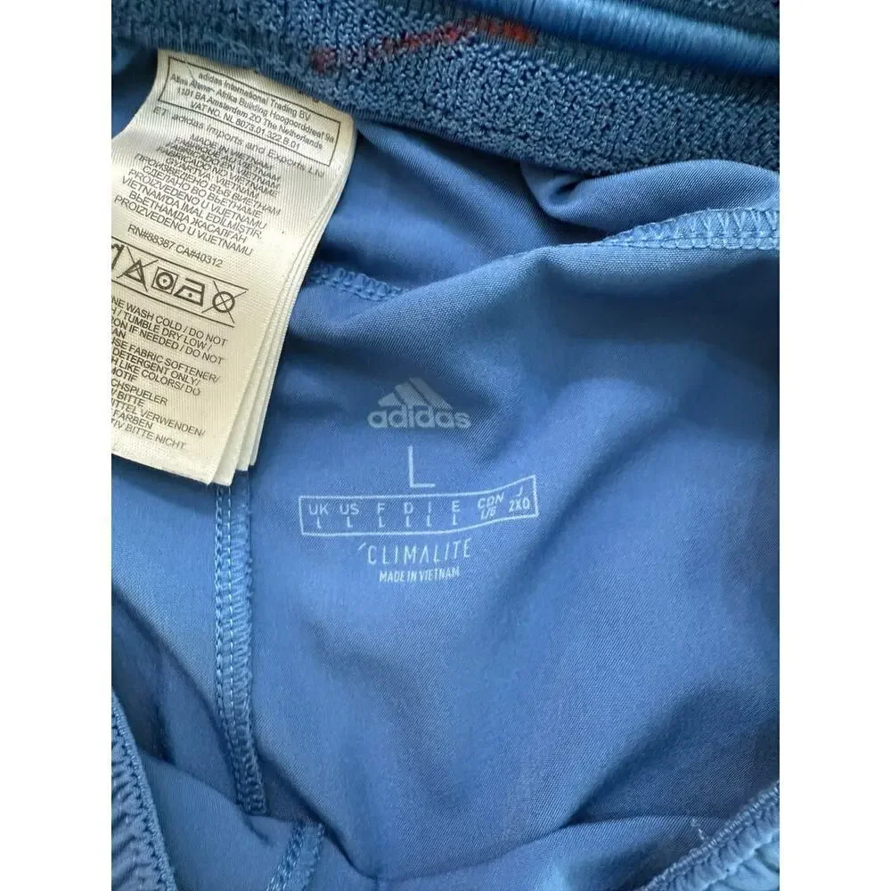 Adidas Climalite Men's Blue Drawstring Athletic Shorts Size Large